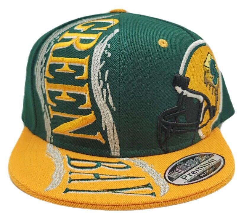 Green Bay New Leader Classic GB Cheesehead Black Green Era Snapback Hat Cap