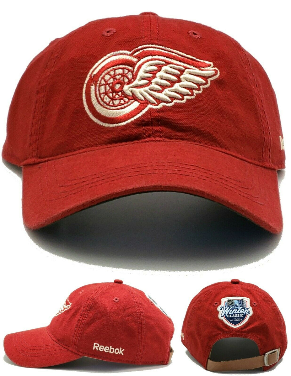 VINTAGE Detroit Red Wings Hat Cap Mens Snapback Red Retro Classic NHL Reebok