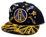 Golden State Top Level Celebration Bridge Snapback Hat