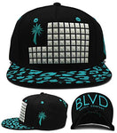 BLVD Supply Palm Flag Leopard Snapback Hat