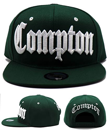 Compton New Era 59fifty Fitted Hat (Black Green Under Brim)