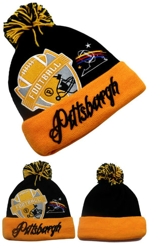 Pittsburgh Premium Colossal Cuffed Pom Beanie