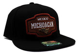 Mexico Headlines Michoacán Leather Patch Snapback Hat